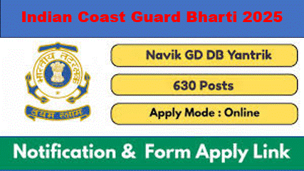 Indian Indian Coast Guard Bharti 2025