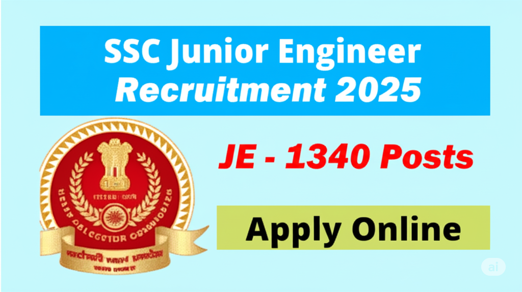 SSC JE Bharti 2025: जूनियर इंजीनियर के 1340 पदों पर भर्ती – अभी करें आवेदन SSC JE Bharti 2025: जूनियर इंजीनियर के 1340 पदों पर भर्ती – अभी करें आवेदन