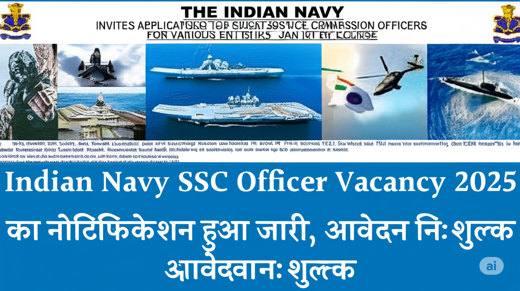 🇮🇳 Indian Navy SSC Officer Bharti 2025: भारतीय नौदल में SSC ऑफिसर पदों पर भर्ती