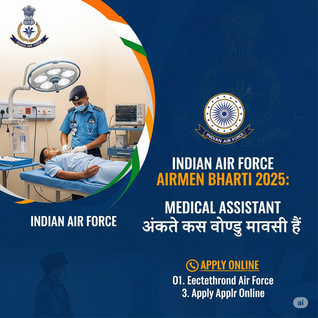 Indian Air Force Airmen Bharti 2025: वायुसेना मेडिकल असिस्टंट भर्ती ऑनलाइन आवेदन शुरू